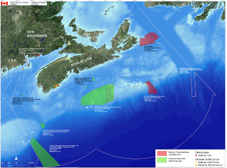 A map of Nova Scotia